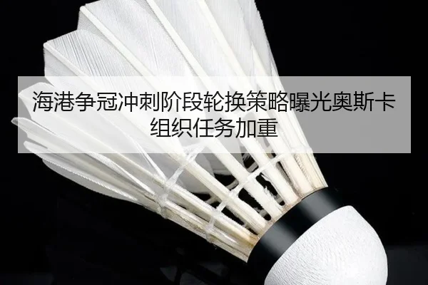 海港争冠冲刺阶段轮换策略曝光奥斯卡组织任务加重 - aiyouxi